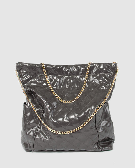 Colette Zara Slouch Quilt Tote (Grey)