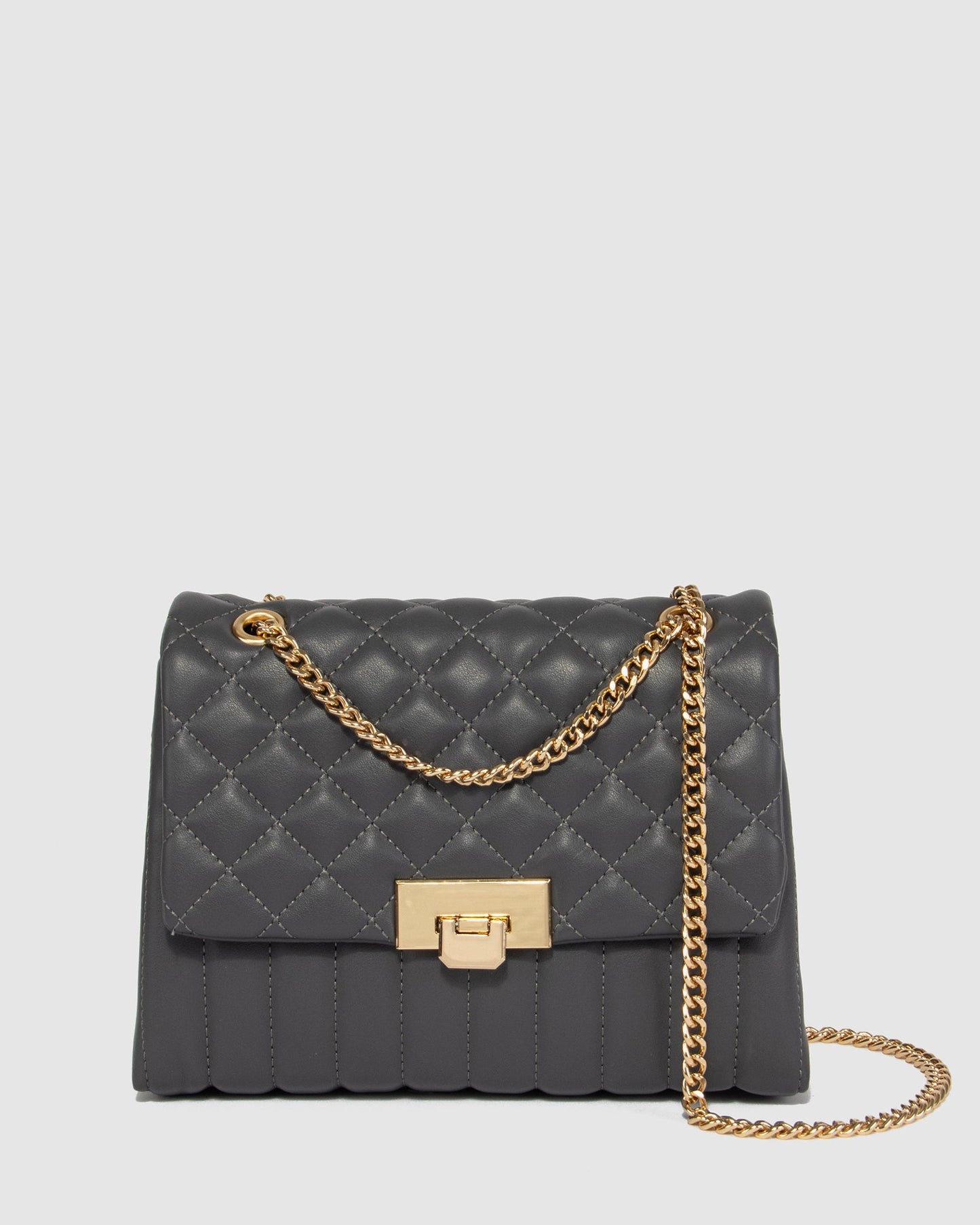 Colette by Colette Hayman Malia Quilt Crossbody (Grey)