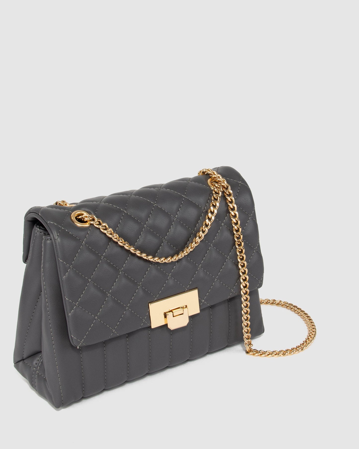 Colette by Colette Hayman Malia Quilt Crossbody (Grey)