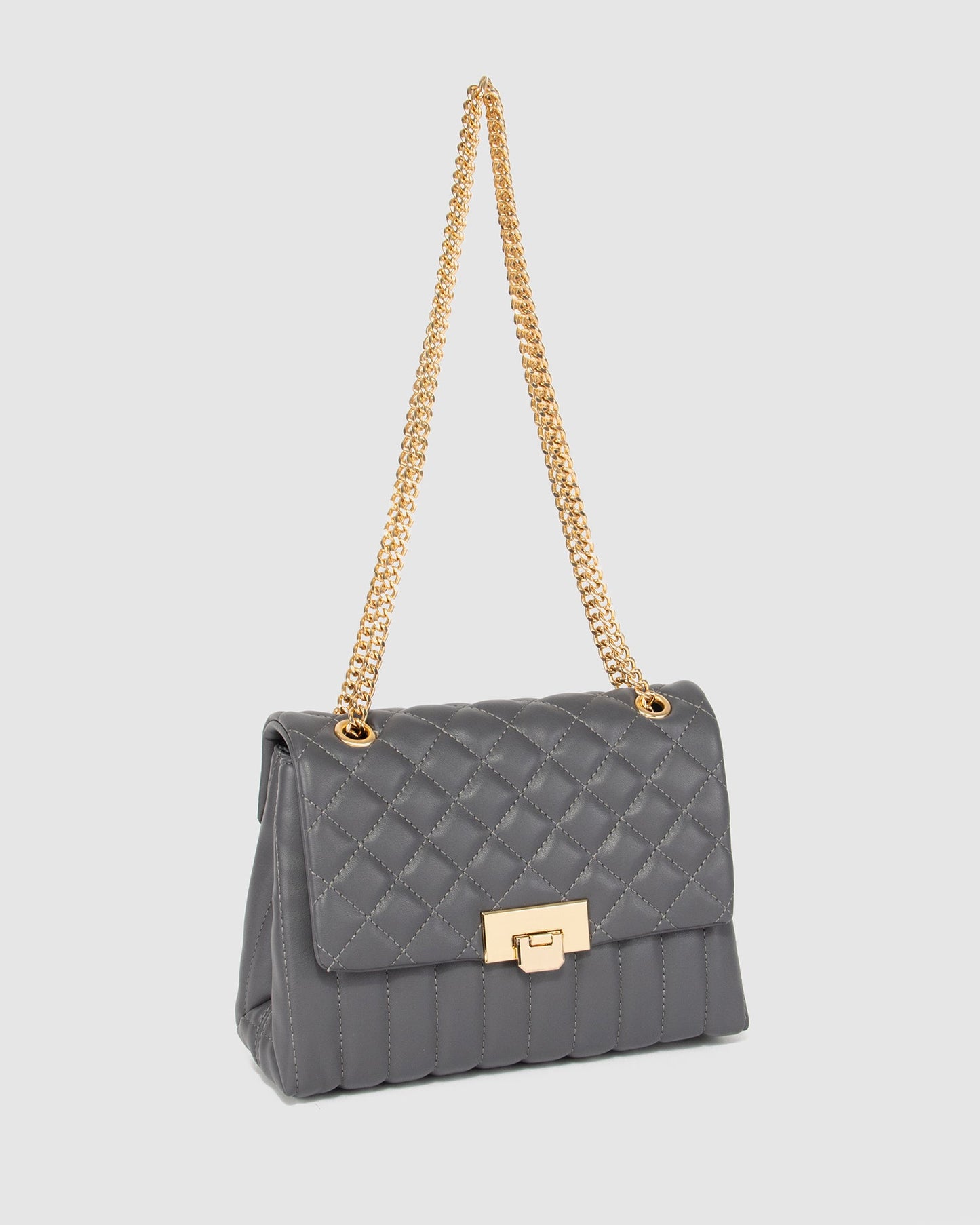 Colette by Colette Hayman Malia Quilt Crossbody (Grey)