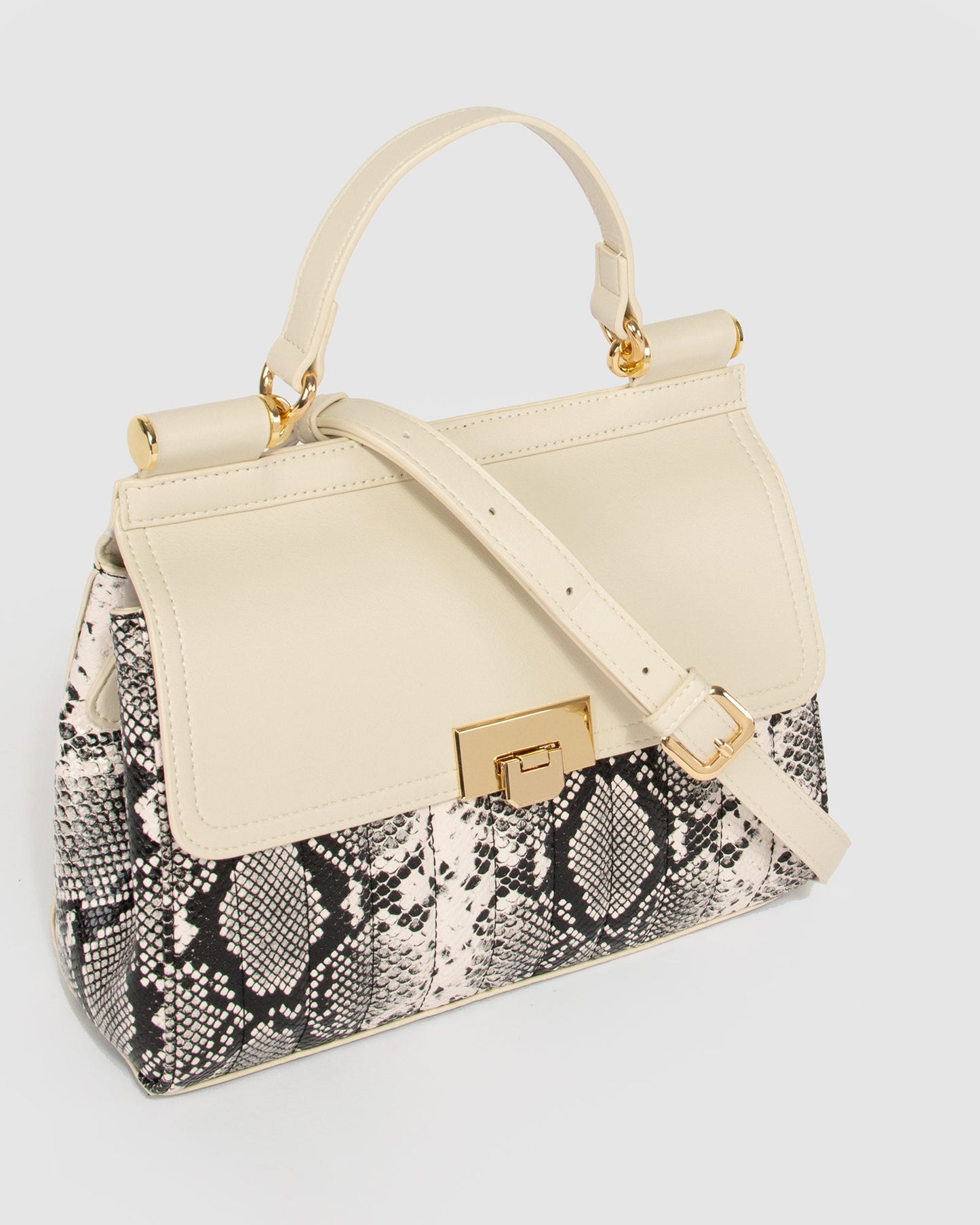 Colette by Colette Hayman Asma Buckle Quilt Top Handle (Ivory)