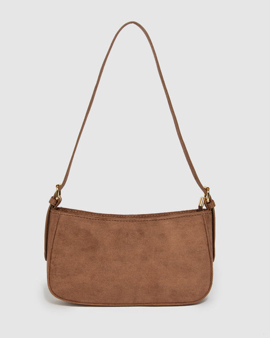 Colette Frankie Buckle Strap Shoulder Bag (Brown)
