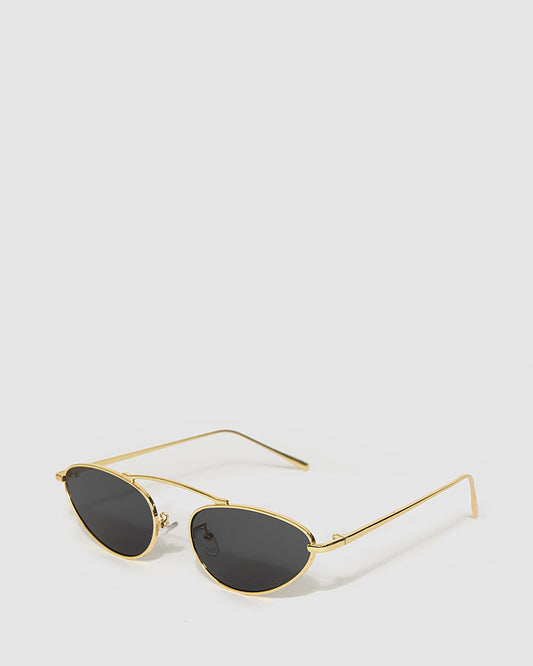 Image of Accessories. Productname: Colette Gold & Black Cat Eye Sunglasses in Gold colour by brand - Colette