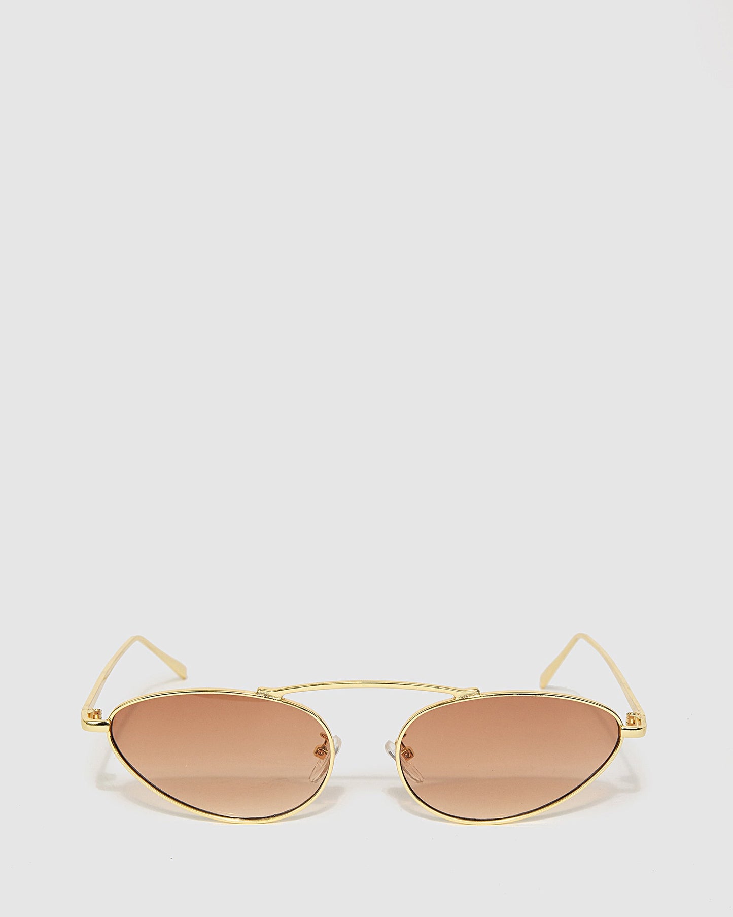 Colette by Colette Hayman Gold & Cat Eye Sunglasses (Brown)