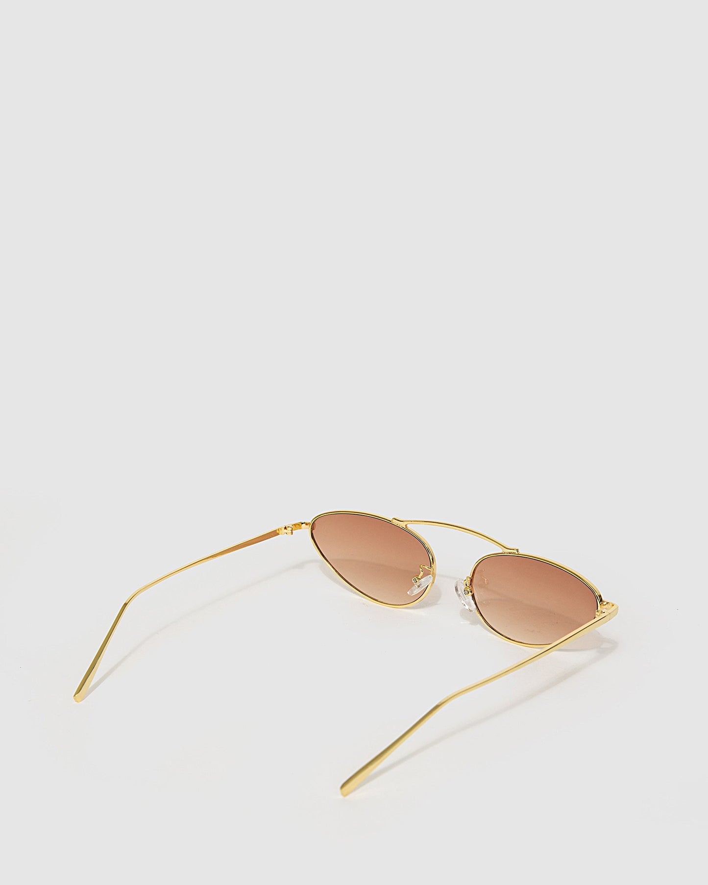 Colette by Colette Hayman Gold & Cat Eye Sunglasses (Brown)