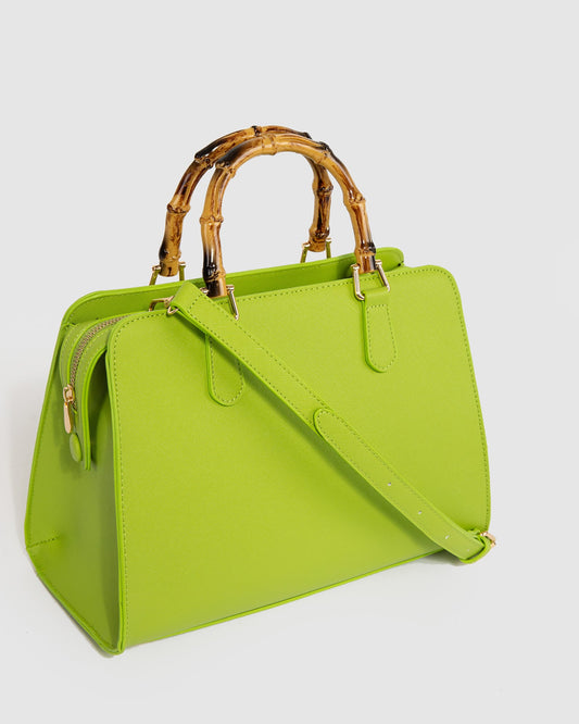 Image of Tote Bags. Productname: Colette Green Lynne Weave Tote in Green colour by brand - Colette