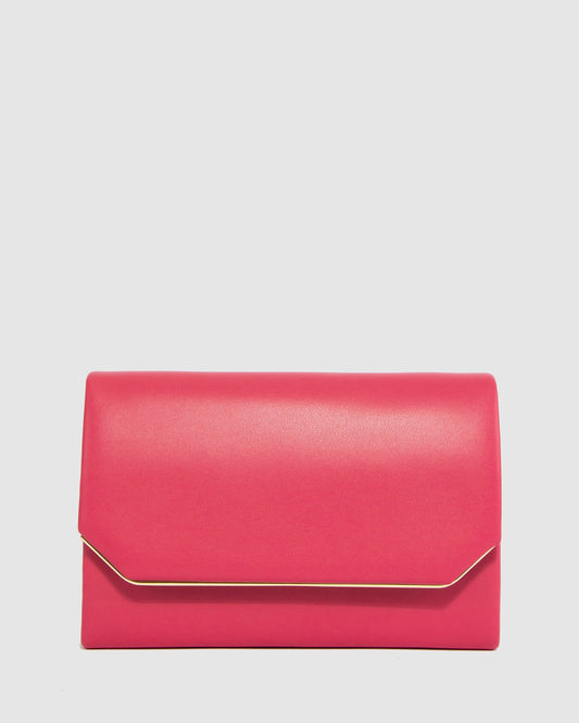 Colette Penny Flap Clutch (Pink)