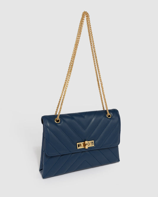Image of Bags. Productname: Blue Zion Arrow Crossbody in Blue colour by brand - Colette