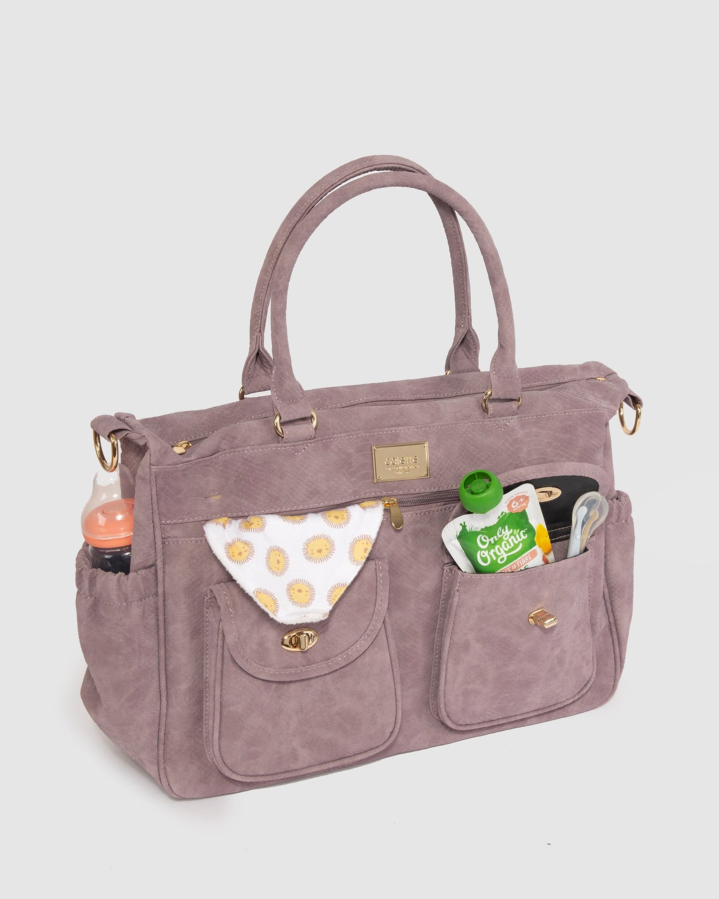 Colette by Colette Hayman Double Pocket Baby Tote (Purple)