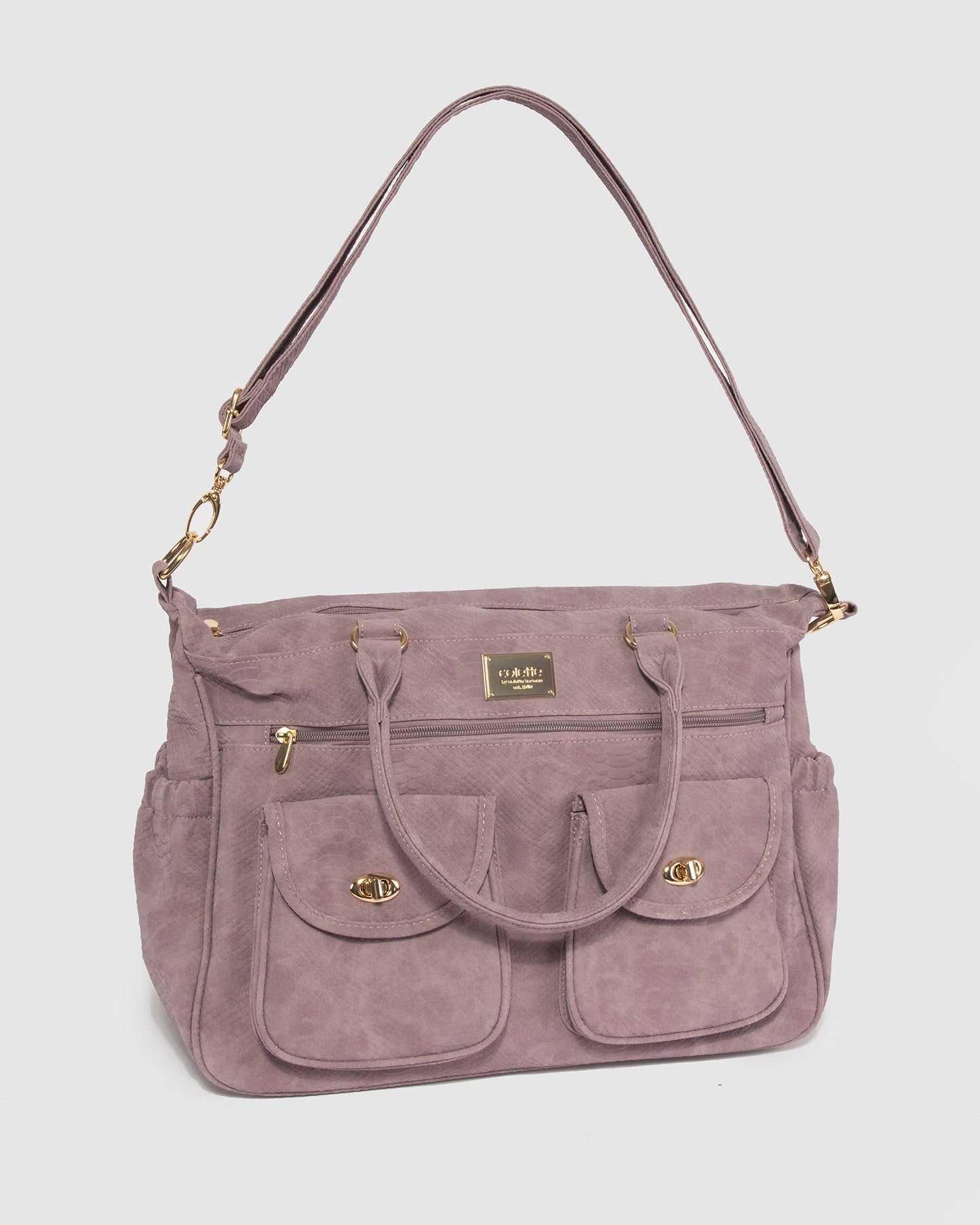 Colette by Colette Hayman Double Pocket Baby Tote (Purple)