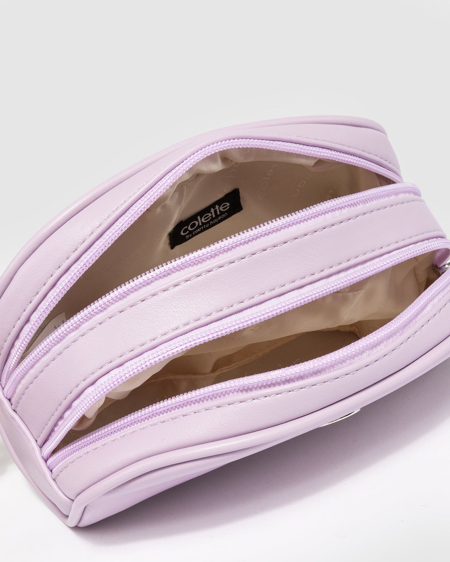 Colette by Colette Hayman Double Pouch Cosmetic Case (Purple)
