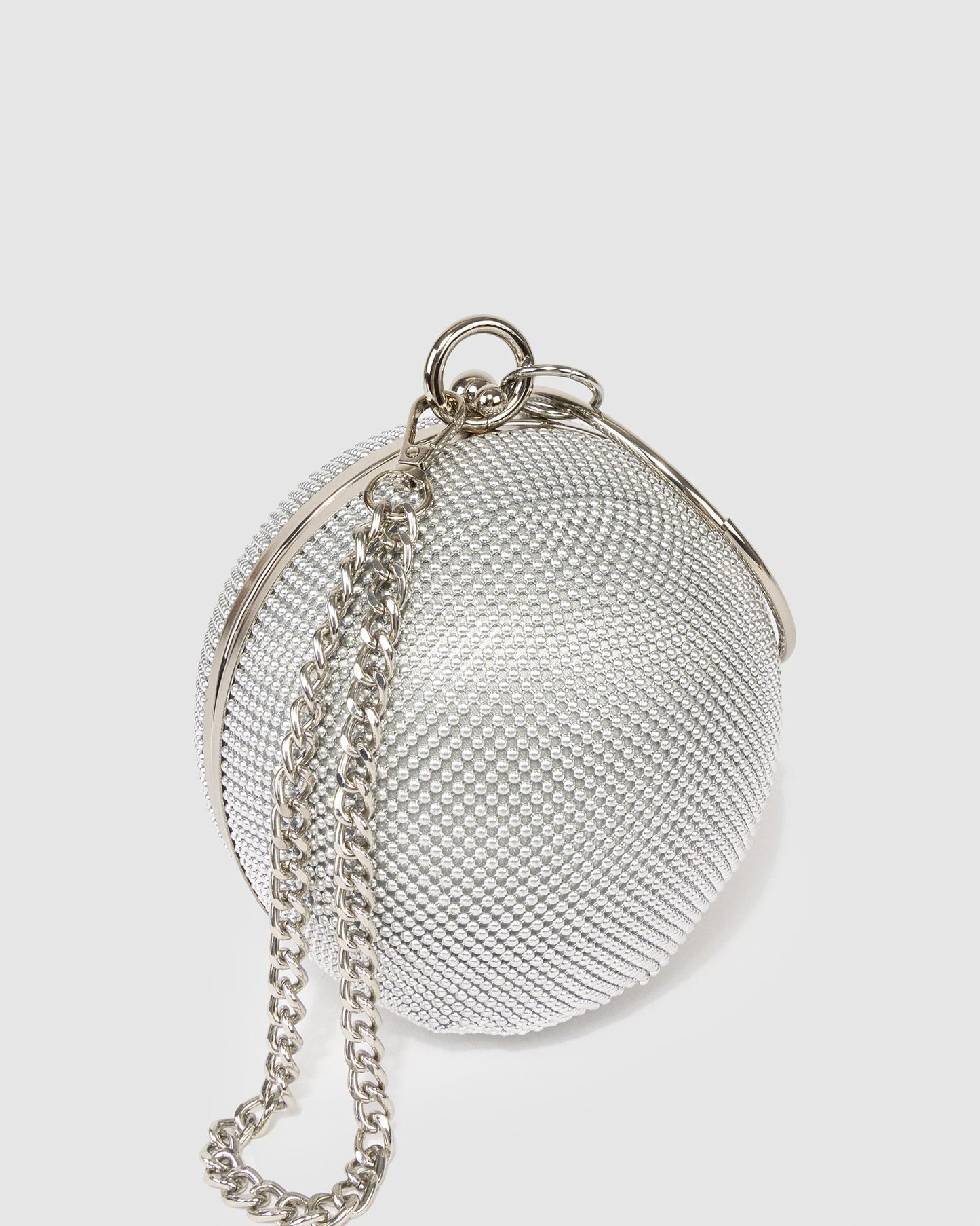 Colette by Colette Hayman Miley Chain Clutch (Silver)