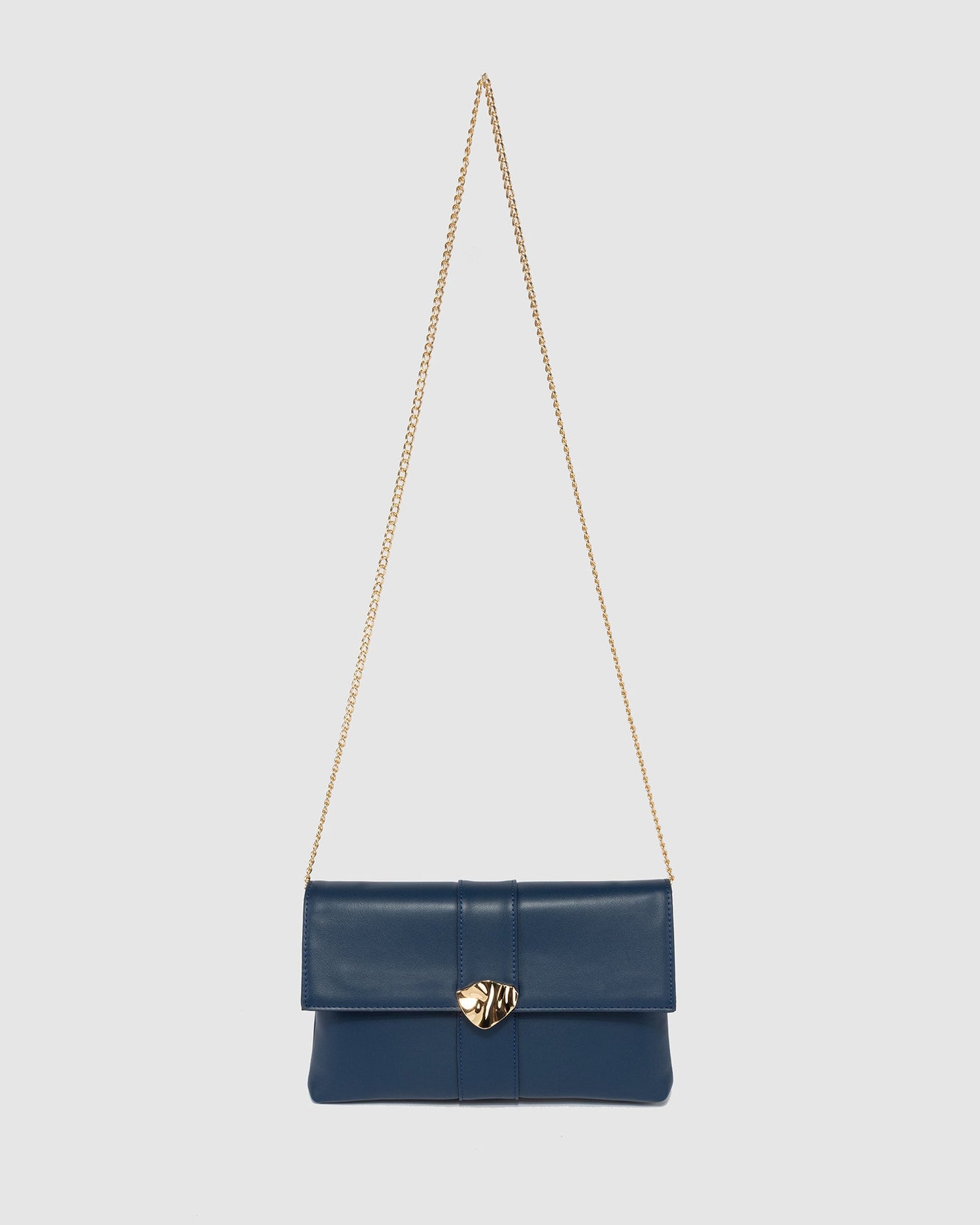Colette by Colette Hayman Navy Polly Flap Clutch (Blue)