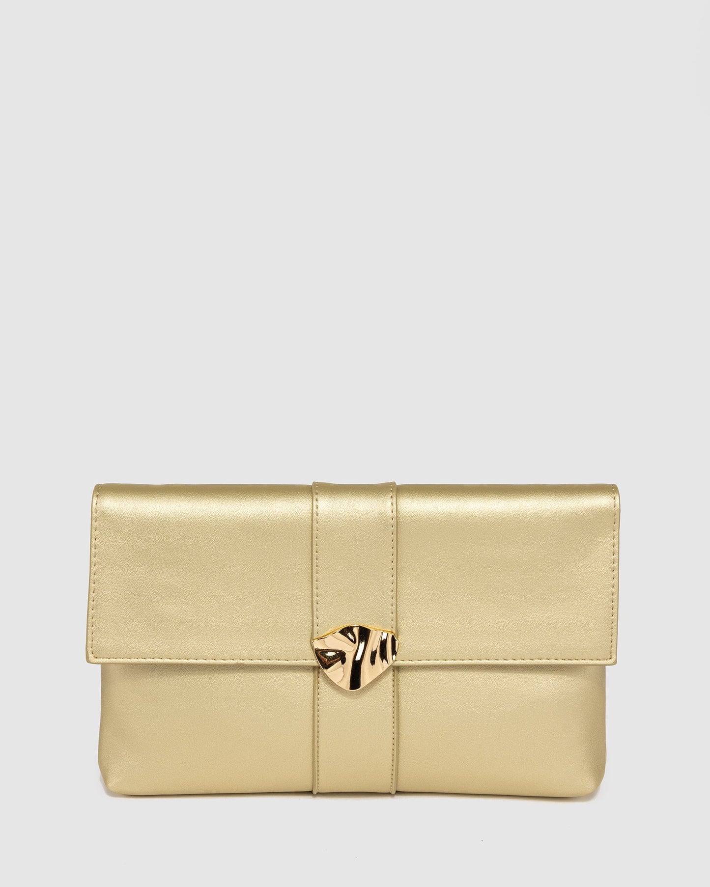 Colette by Colette Hayman Polly Flap Clutch (Gold)