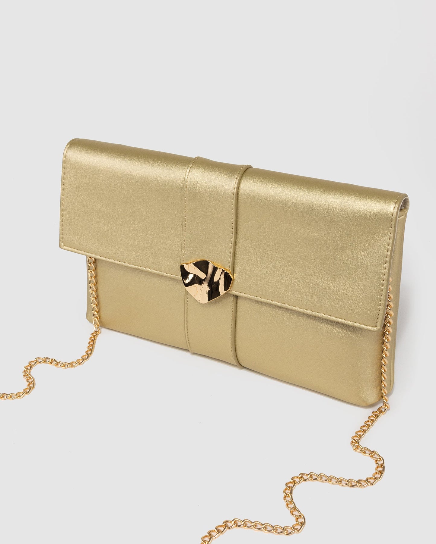 Colette by Colette Hayman Polly Flap Clutch (Gold)
