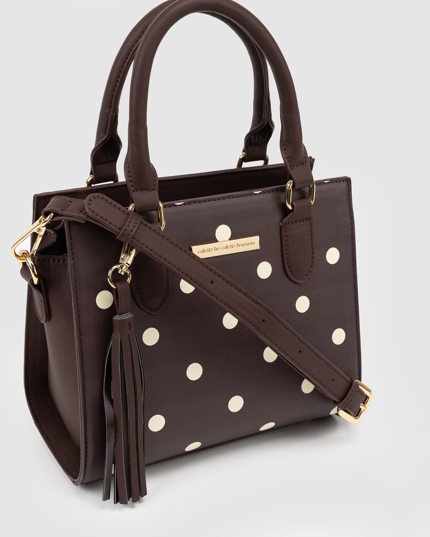 Image of Tote Bags. Product name - SIA MINI TOTE in Brown colour by brand - GROUP48