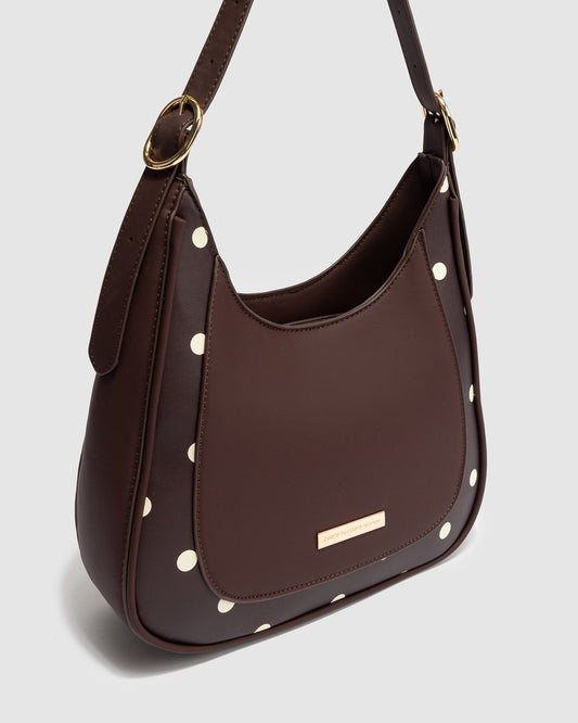 Image of Shoulder Bags. Product name - Brown MJ Shoulder Bag in Brown colour by brand - GROUP48