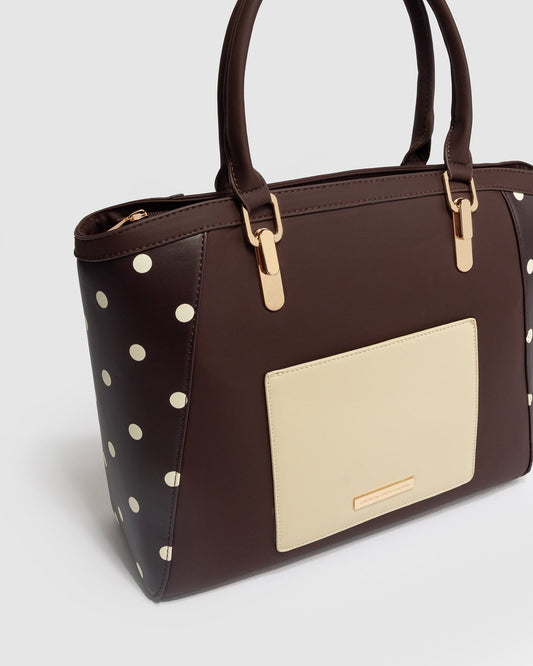 Image of Tote Bags. Product name - Brown Zana Tote in Brown colour by brand - GROUP48