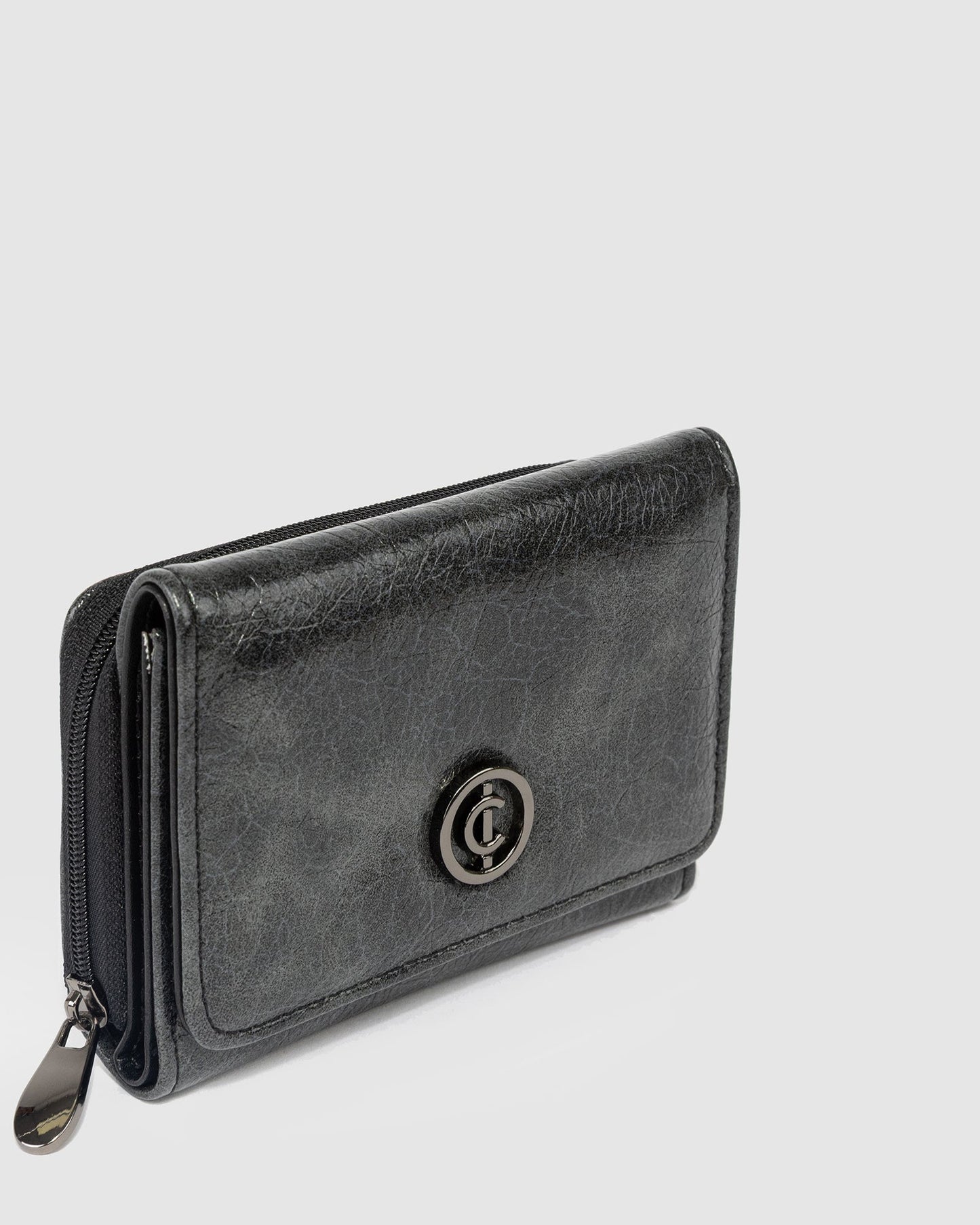 Image of Wallets. Product name - Black Zuri Wallet in Black colour by brand - Colette by Colette Hayman