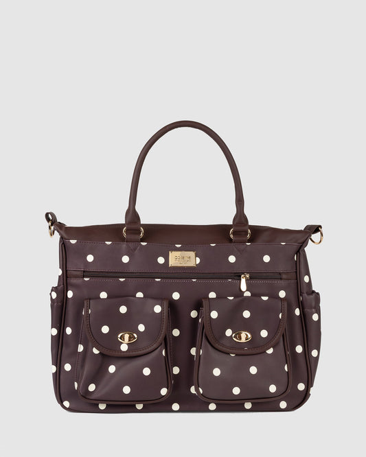 Colette by Colette Hayman Chocolate Double Pocket Baby Bag (Brown)