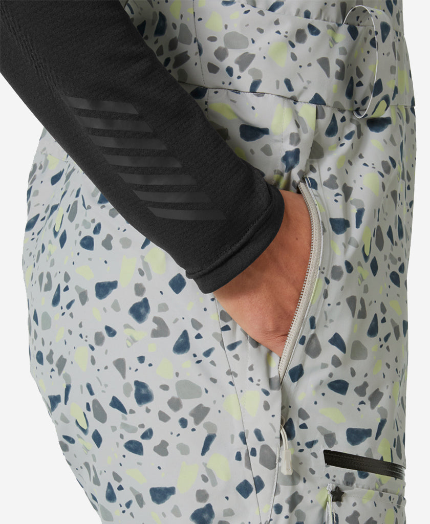 Helly Hansen W POWDERQUEEN BIB PANT (Mellow Grey)