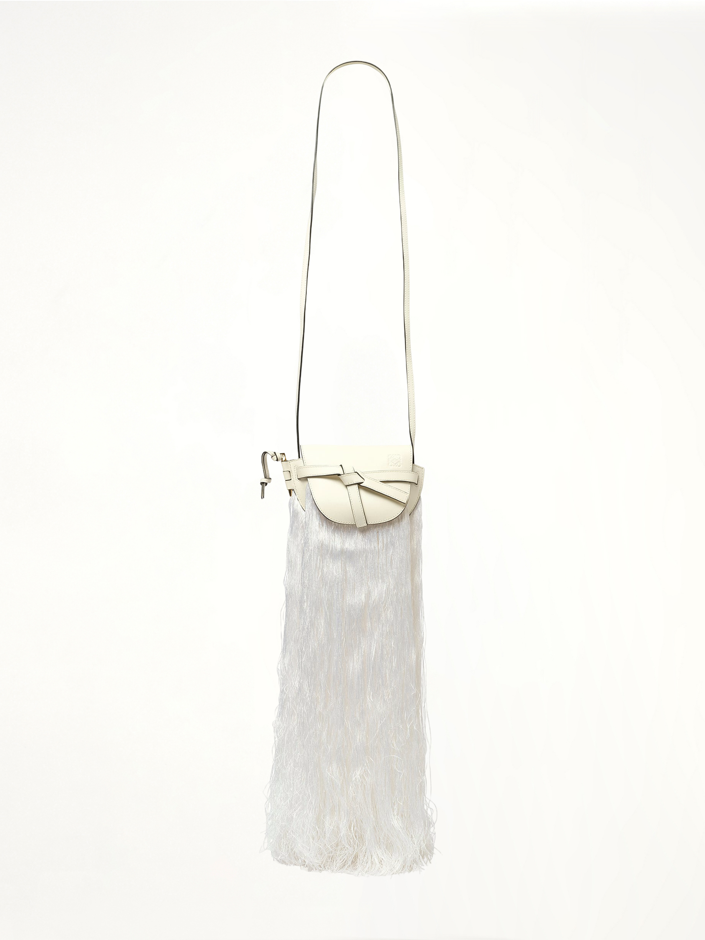 Image of Bags. Productname: LOEWE Gate Fringes Mini in WHITE colour by brand - LOEWE