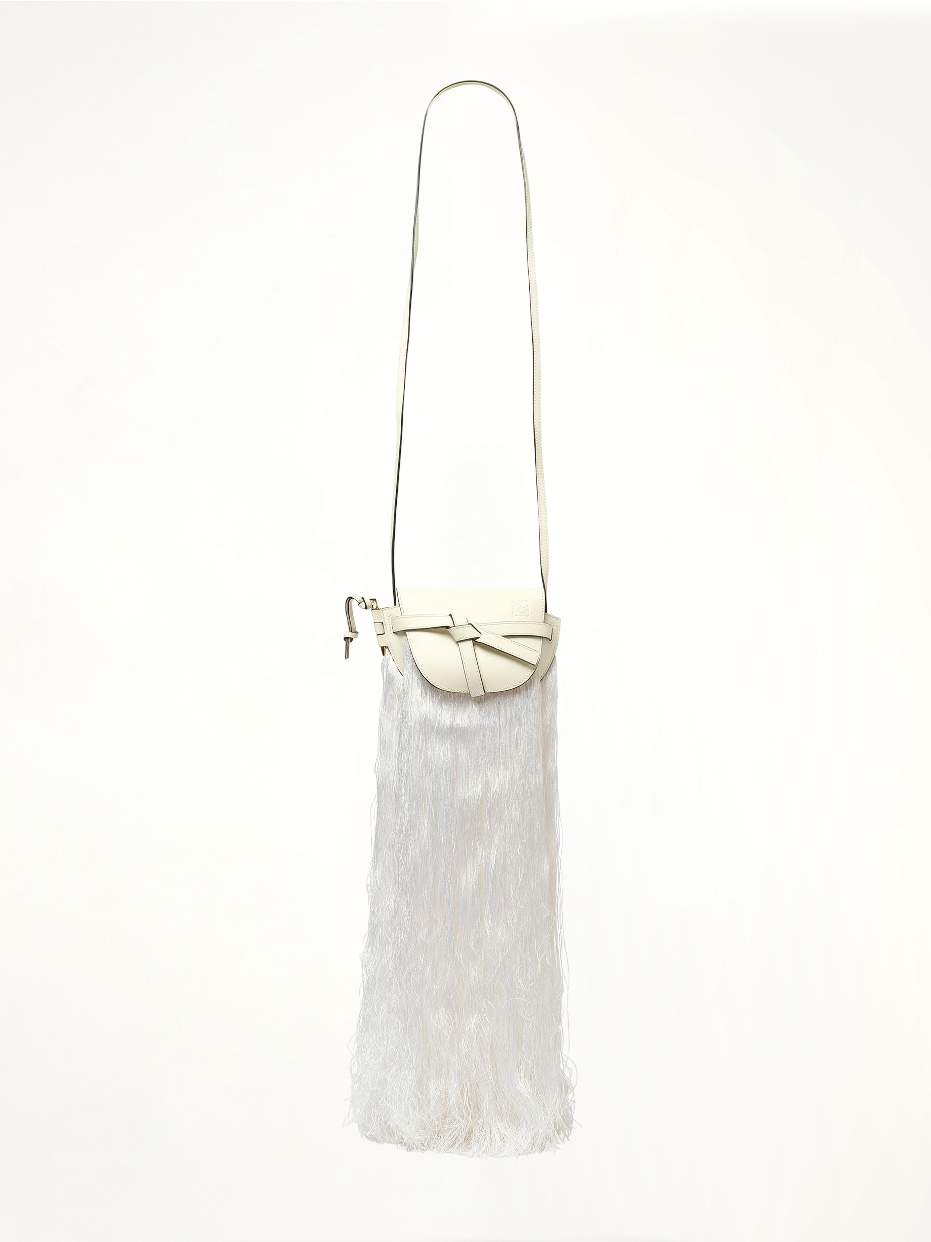 Image of Bags. Productname: LOEWE Gate Fringes Mini in WHITE colour by brand - LOEWE