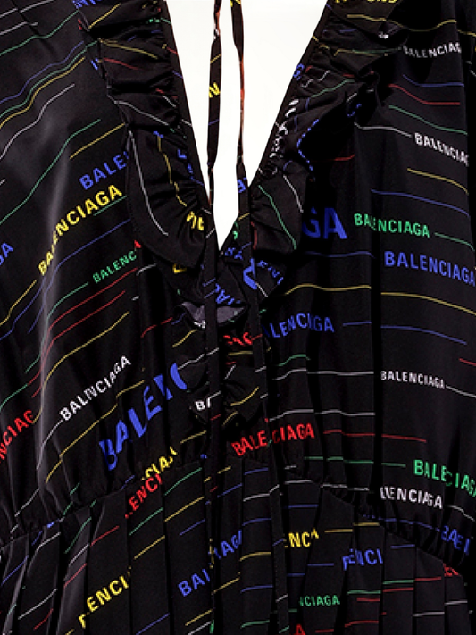 BALENCIAGA Ruffle Dress (Black)