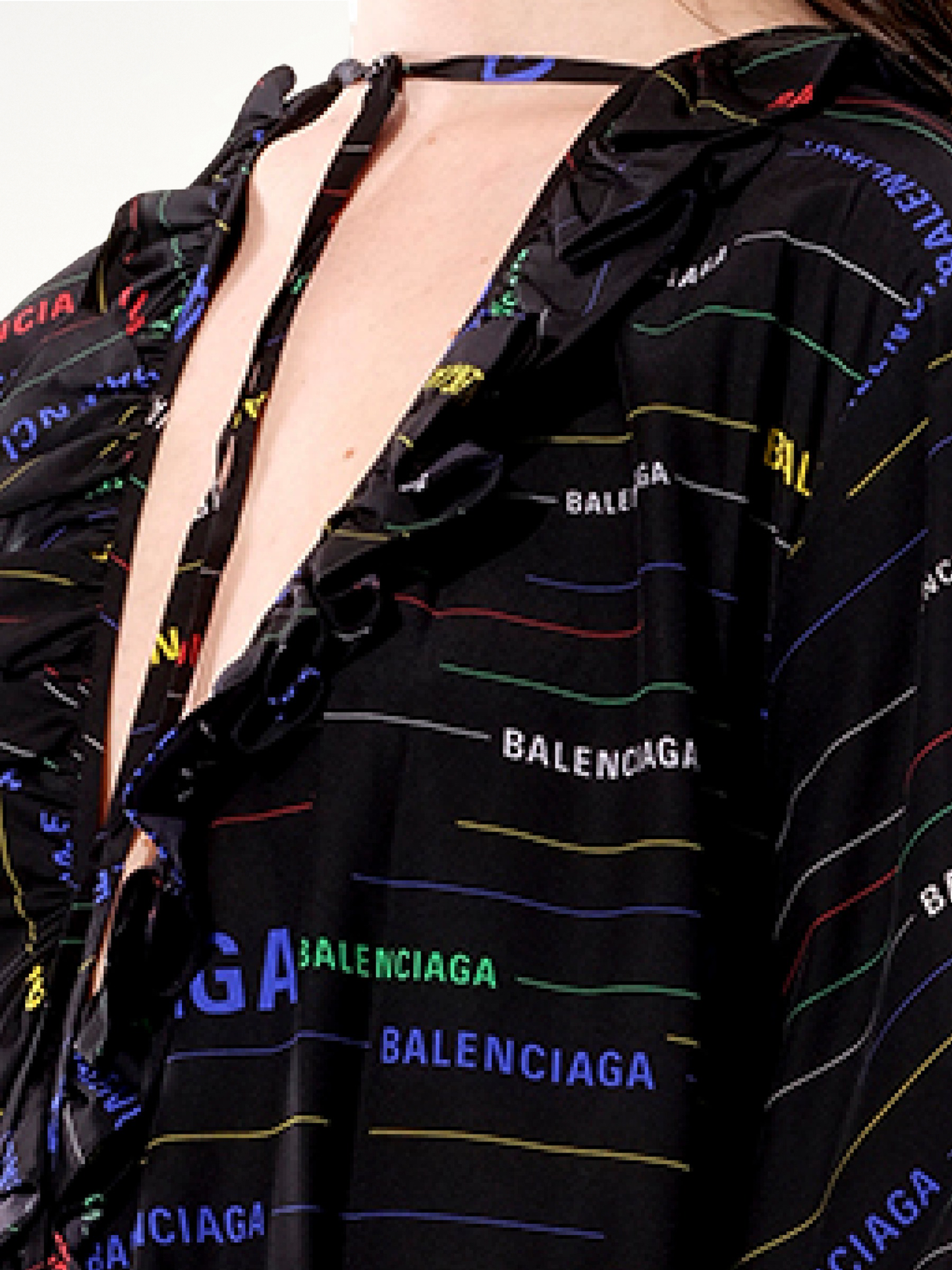 BALENCIAGA Ruffle Dress (Multicolour)