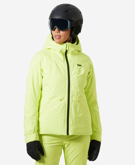 Image of Coats & Jackets. Product name - W COURCHEVEL JACKET, Sunny Lime in Sunny Lime colour by brand - Helly Hansen
