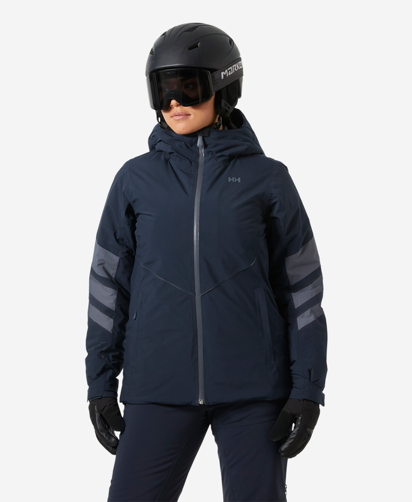 Image of Coats & Jackets. Product name - W PANORAMA INS JACKET, Navy in Navy colour by brand - Helly Hansen