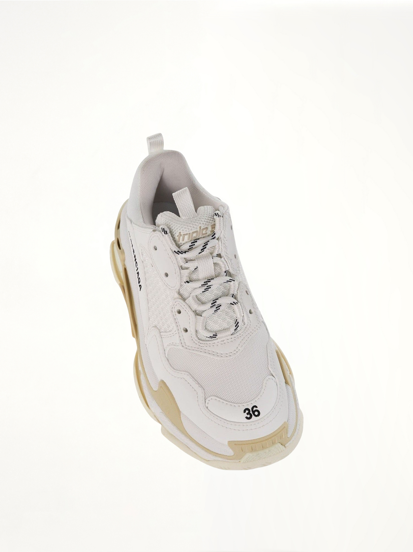 BALENCIAGA Triple S Sneakers (White)