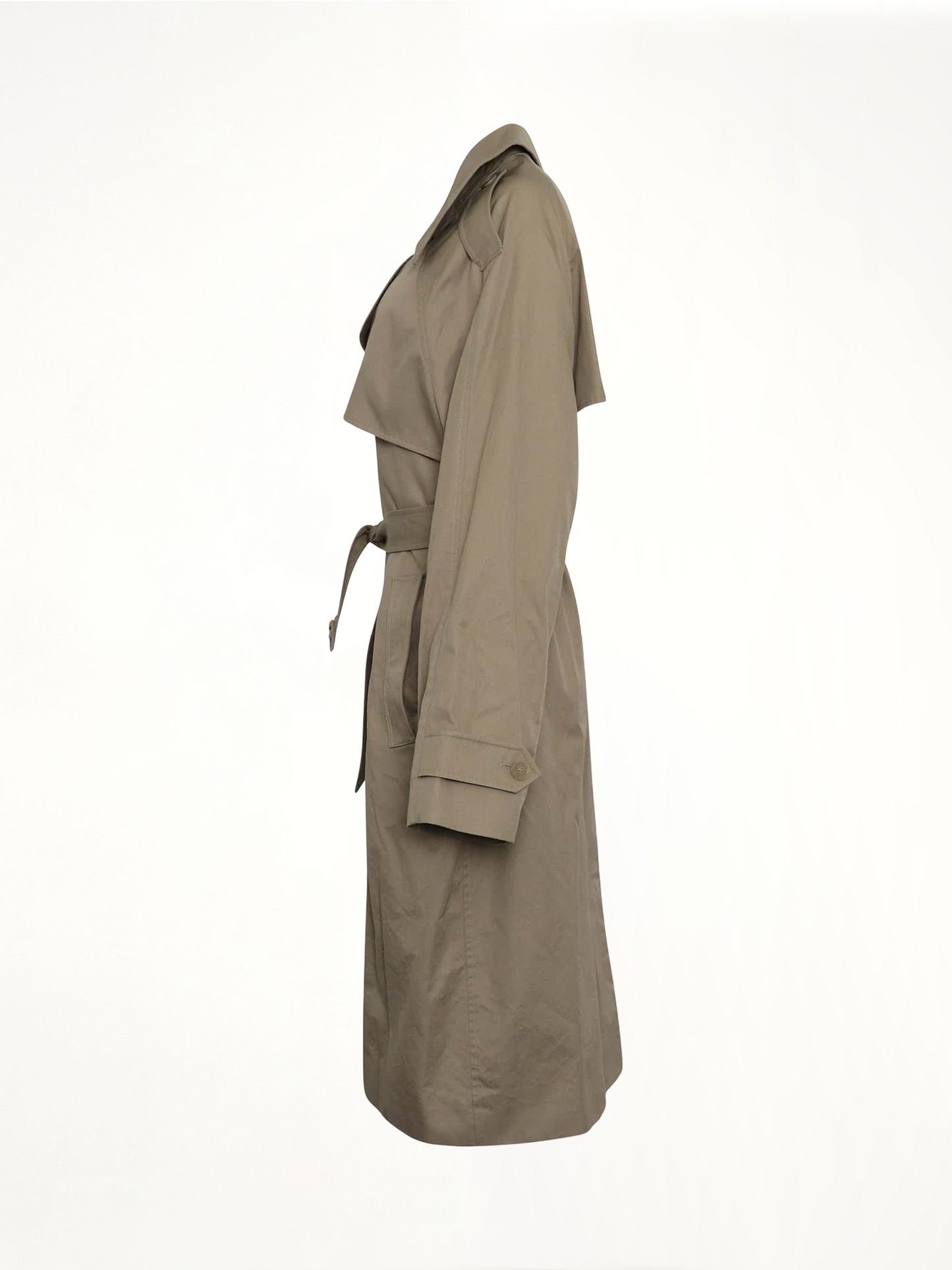 BALENCIAGA Off Shoulder Trench Coat (Beige)