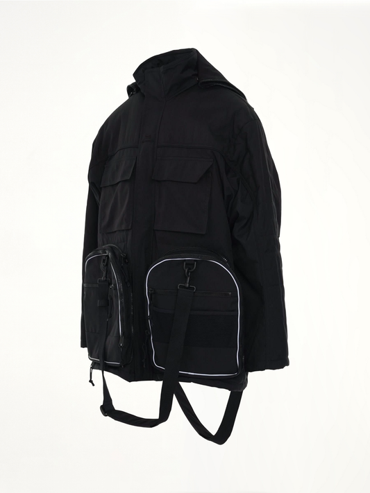 BALENCIAGA Transformer Gym Bag Parka (Black)