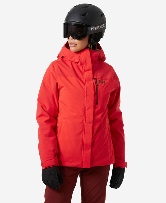 Image of Coats & Jackets. Product name - W SNOWPLAY JACKET, Alert Red in Alert Red colour by brand - Helly Hansen