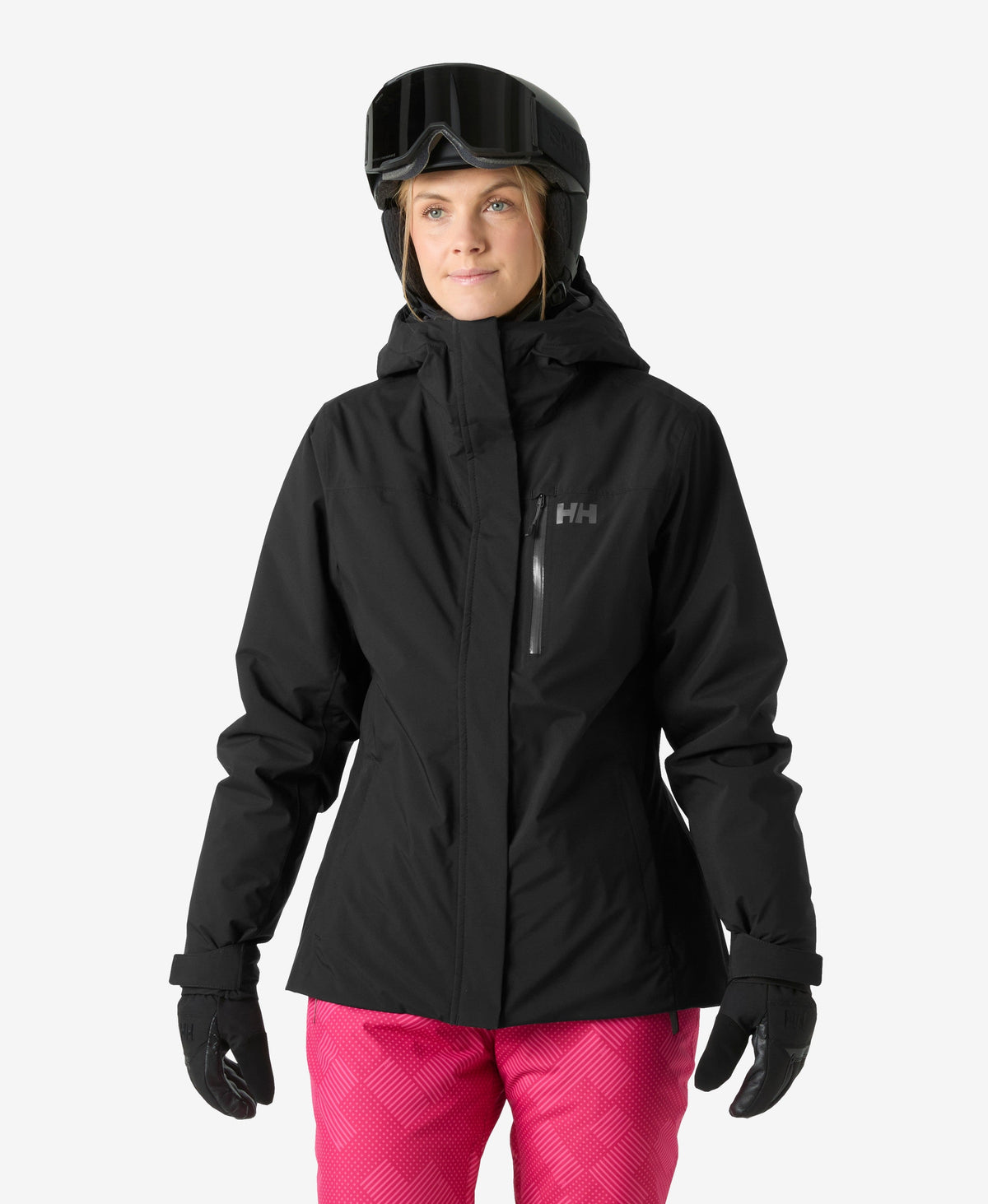 Image of Coats & Jackets. Product name - W SNOWPLAY JACKET, Black in Black colour by brand - Helly Hansen