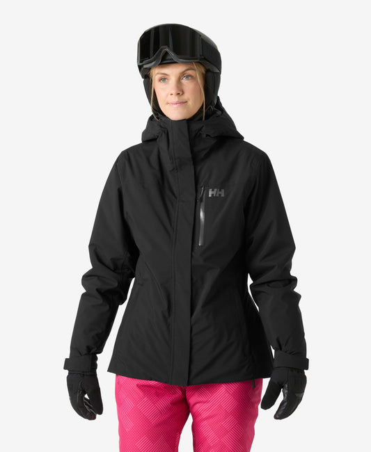 Image of Coats & Jackets. Product name - W SNOWPLAY JACKET, Black in Black colour by brand - Helly Hansen