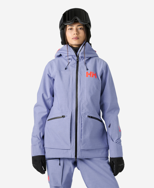 Image of Coats & Jackets. Product name - W POWDERQUEEN 3.0 JACKET, Bright Lavender in Bright Lavender colour by brand - Helly Hansen