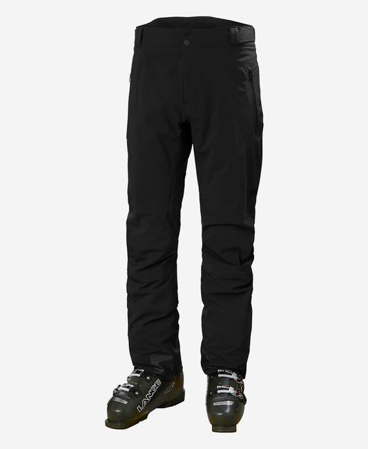 Image of a model wearing Pants. Product name - ALPHA LIFALOFT PANT, Black in Black colour by brand - Helly Hansen