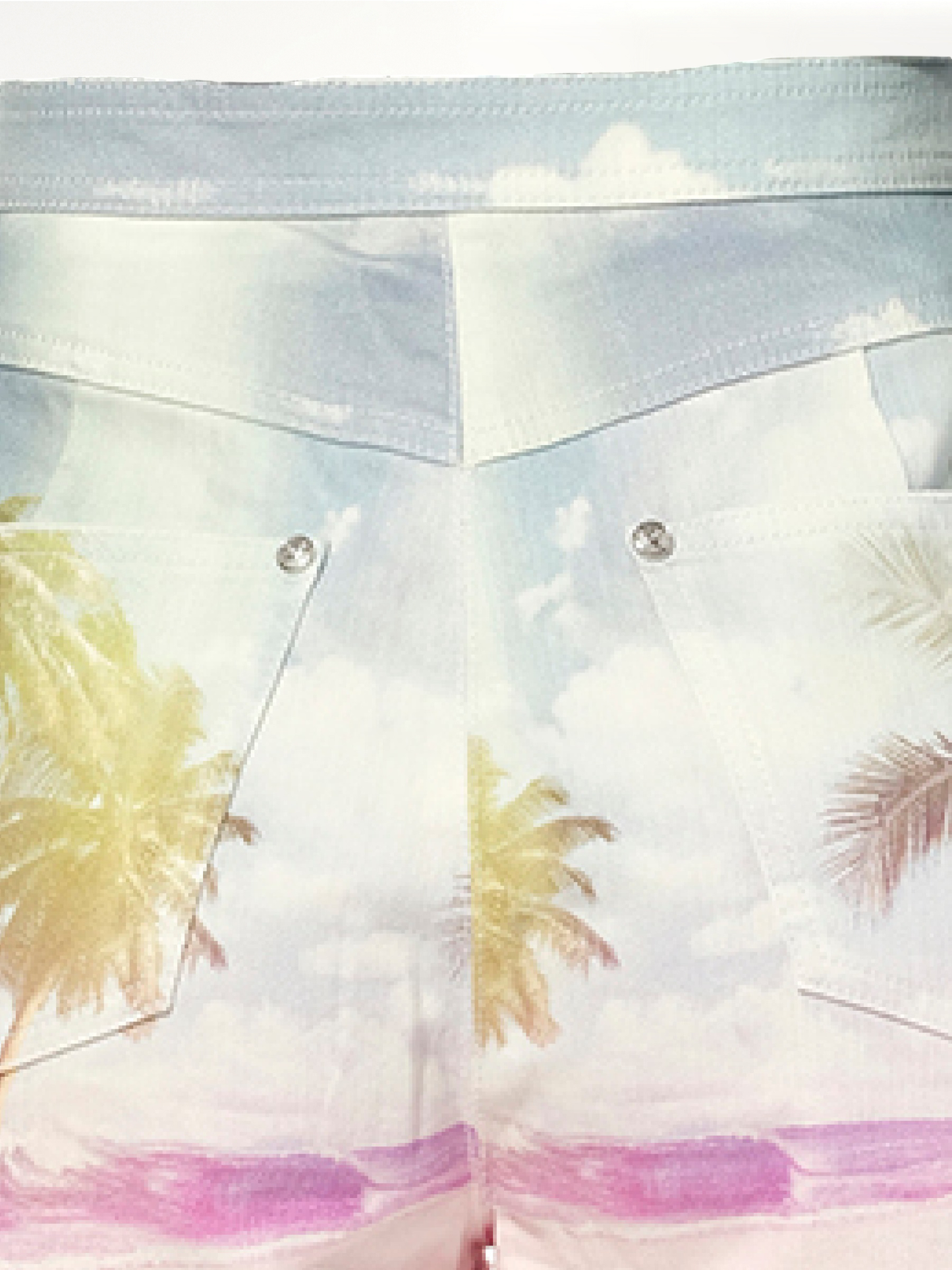 BALMAIN Print Denim Shorts (Multicolor)