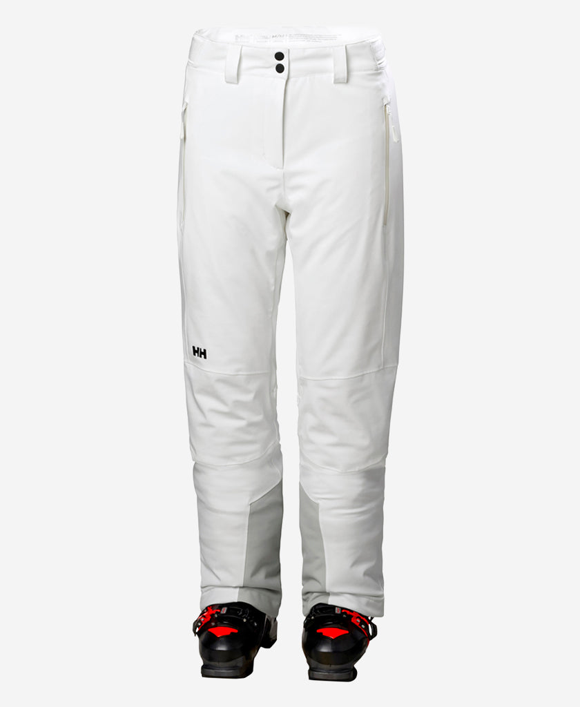 Image of a model wearing Pants. Product name - W ALPHELIA 2.0 PANT, White in White colour by brand - Helly Hansen