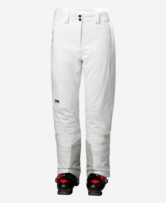 Image of a model wearing Pants. Product name - W ALPHELIA 2.0 PANT, White in White colour by brand - Helly Hansen