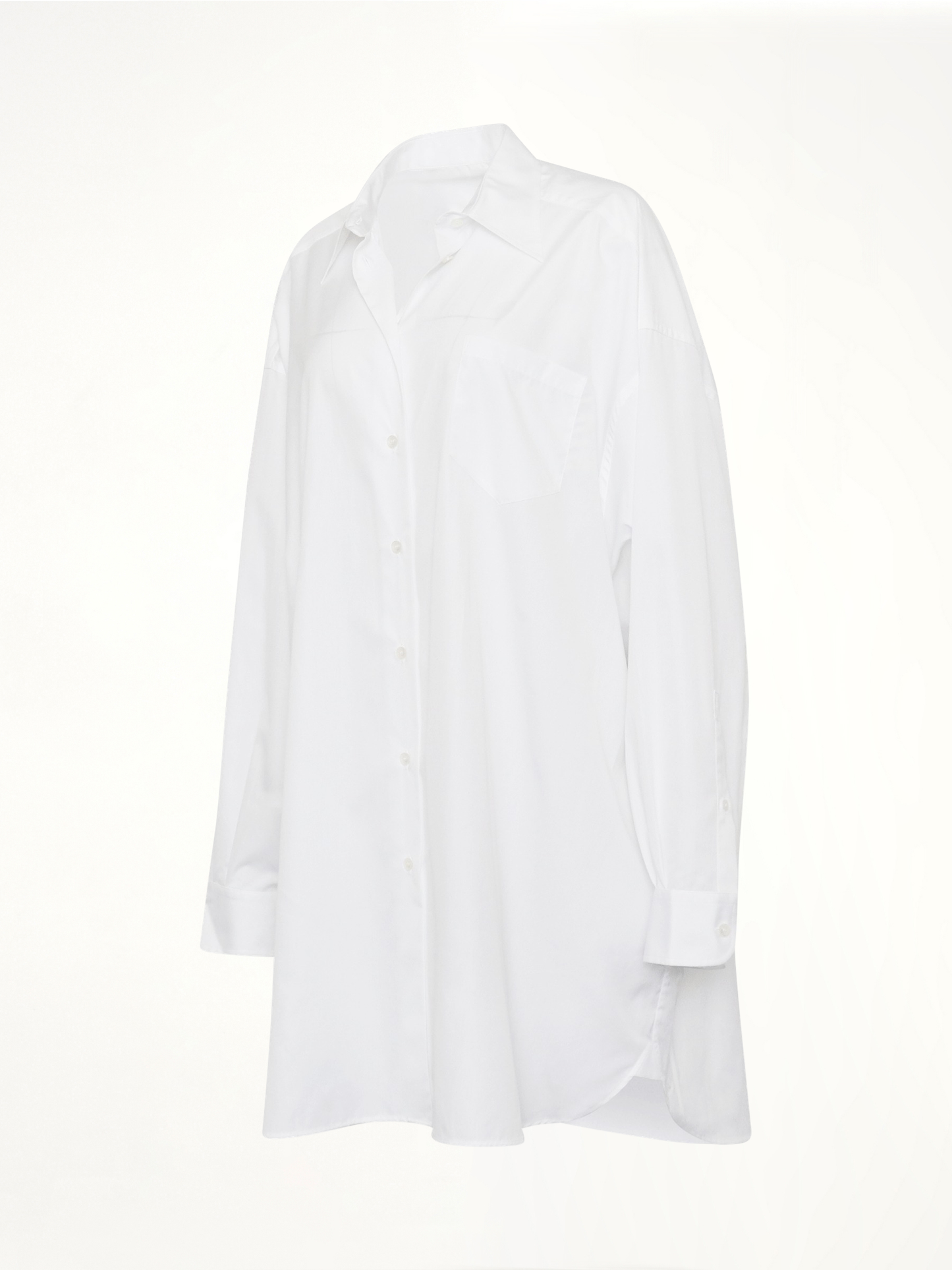 MAISON MARGIELA Oversize Cotton Shirt Dress (White)