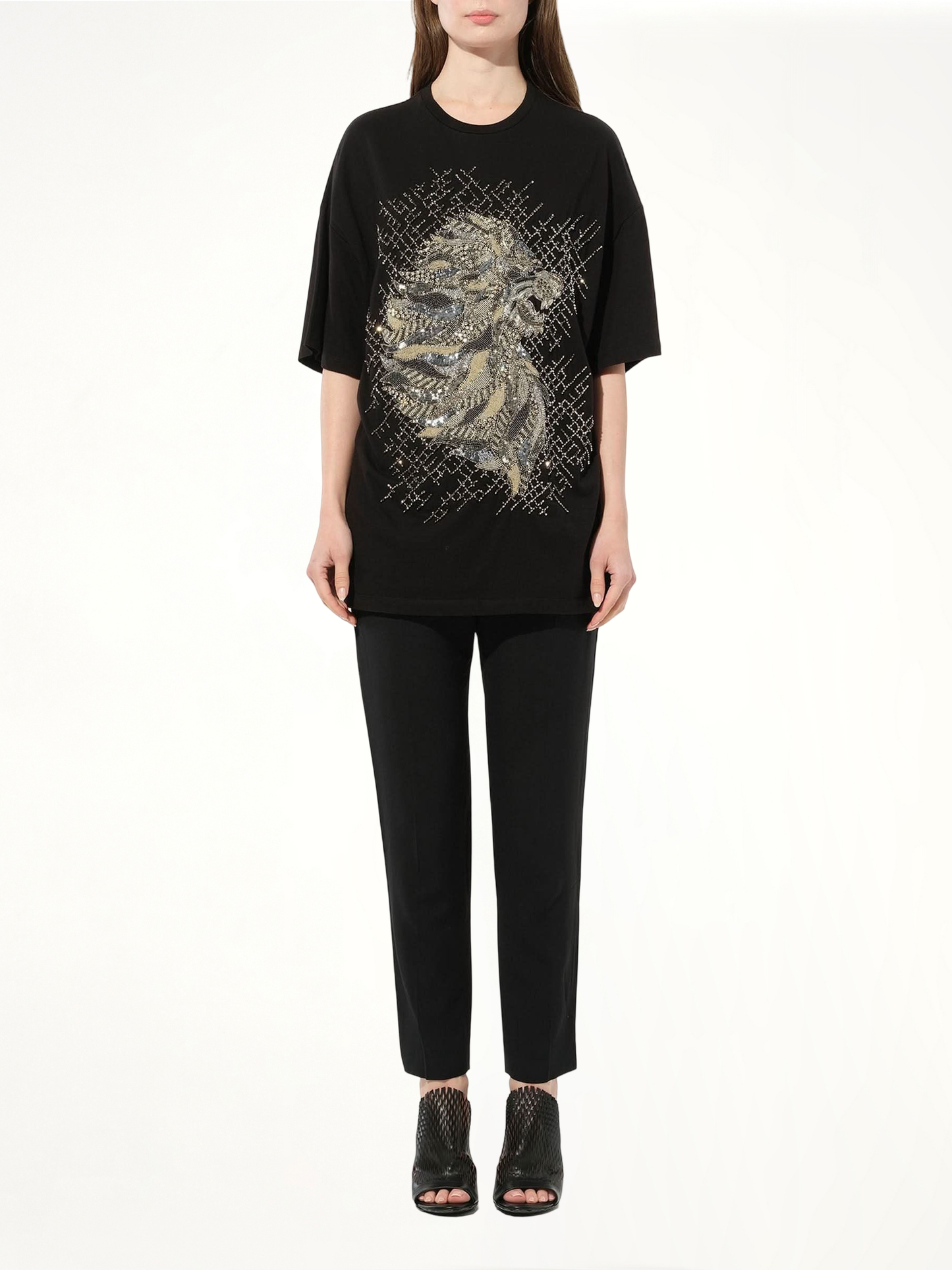 BALMAIN Lion Jewel T-Shirt (Black)