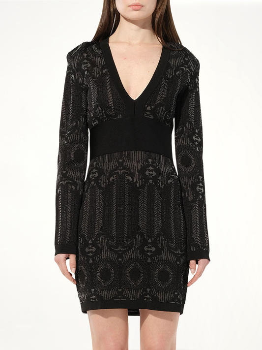 Image of Dresses. Productname: BALMAIN Maille Knit Dress in Black colour by brand - BALMAIN
