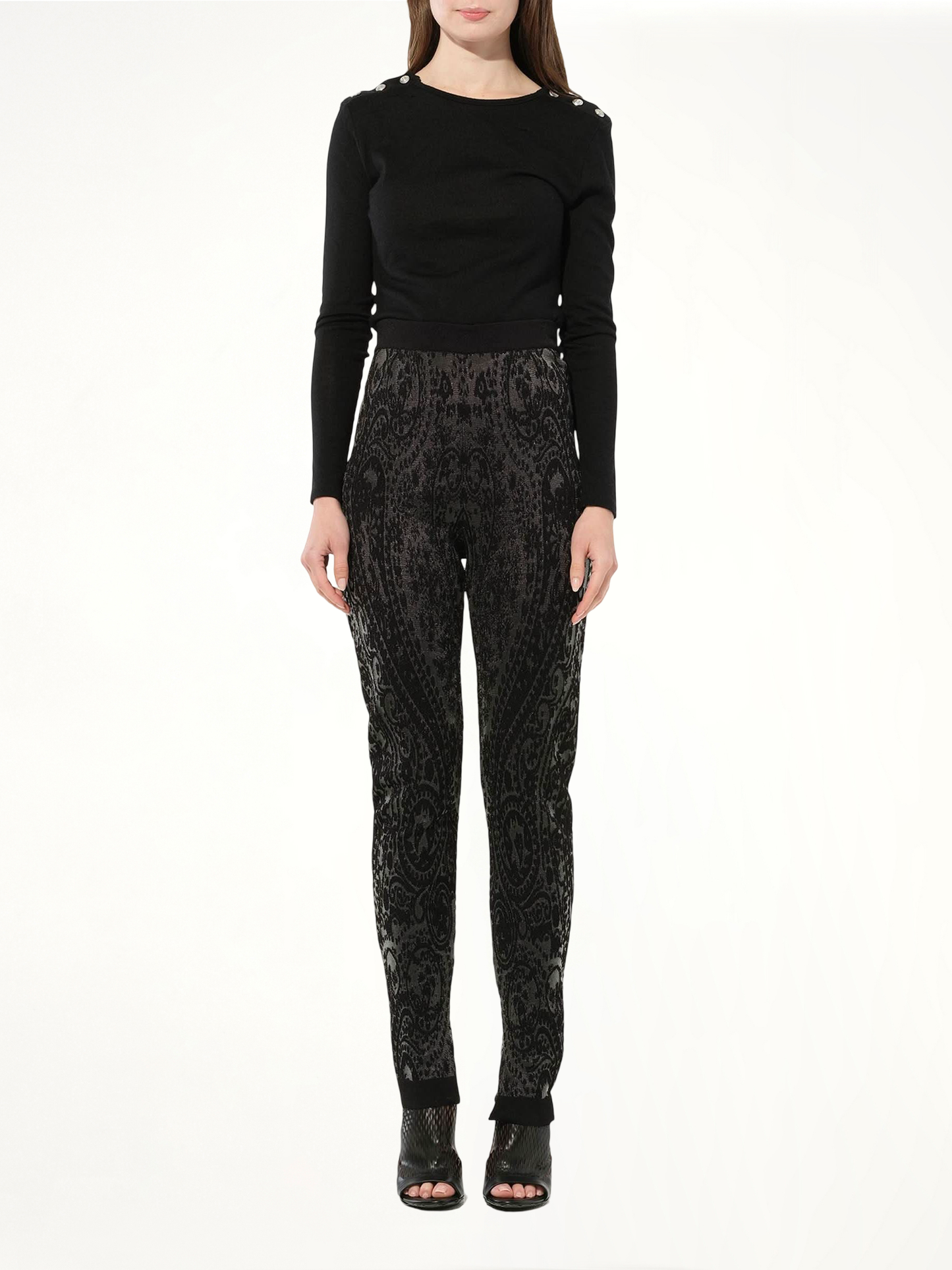 BALMAIN Pattern Pants (Black)