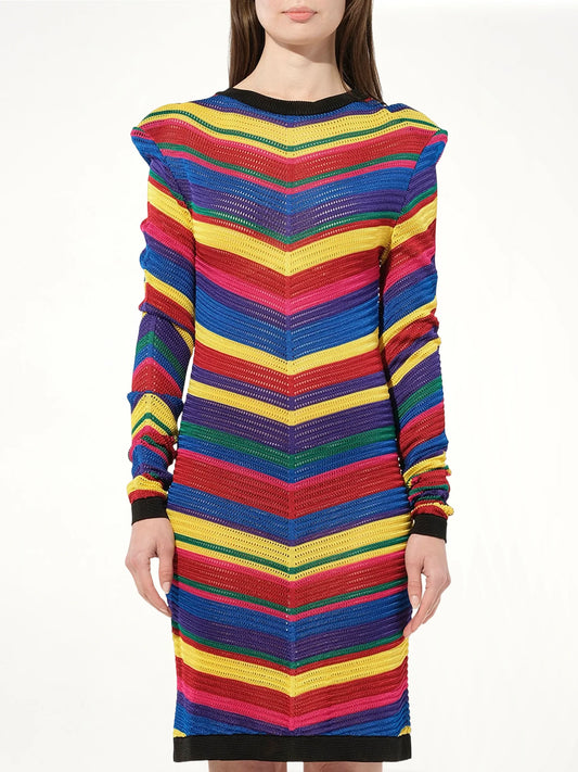 Image of Dresses. Product name - Knit Dress in Multicolour colour by brand - BALMAIN