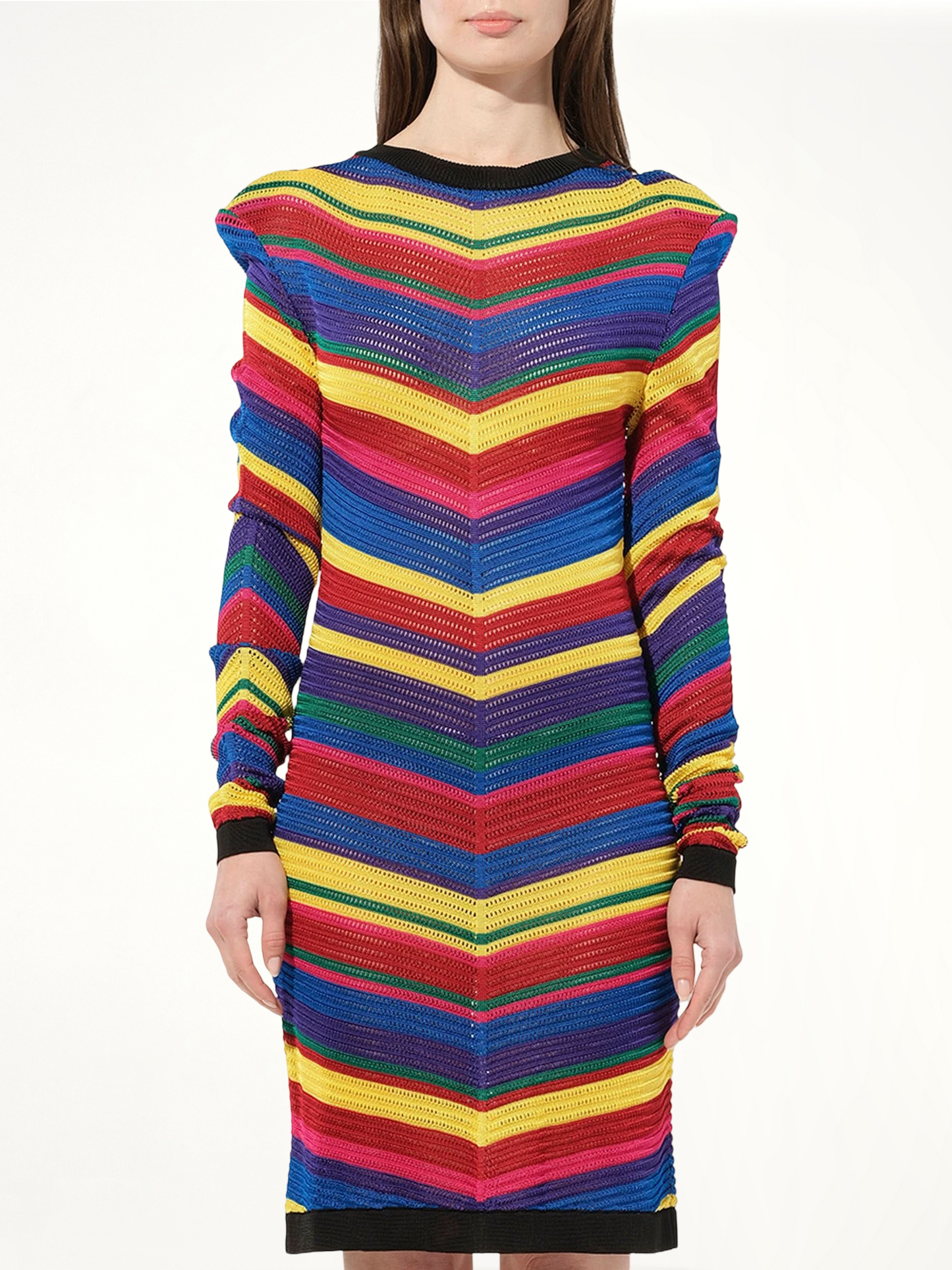 Image of Dresses. Product name - Knit Dress in Multicolour colour by brand - BALMAIN