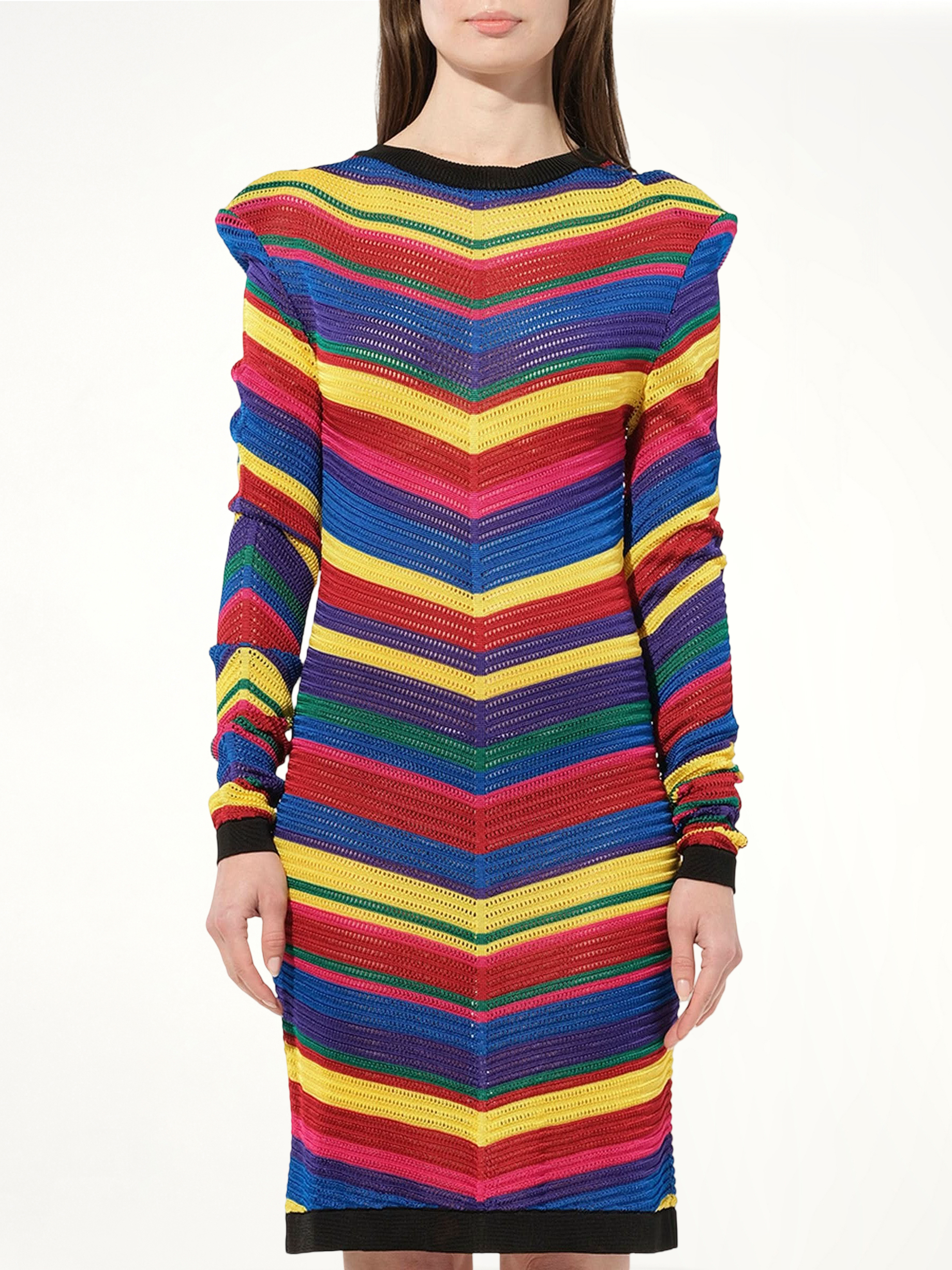 Image of Dresses. Product name - Knit Dress in Multicolour colour by brand - BALMAIN