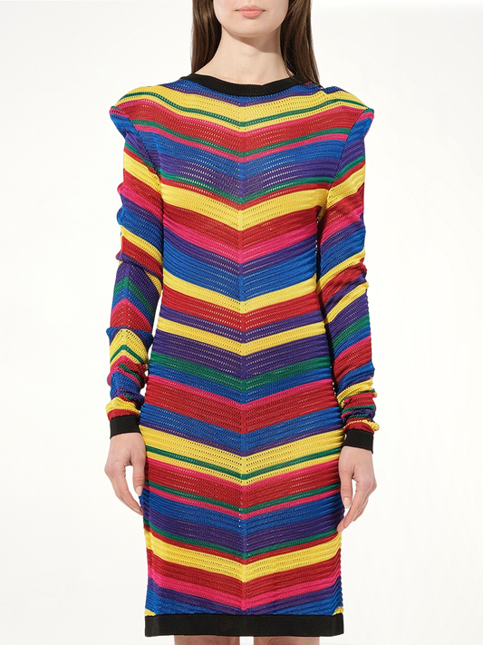 Image of Dresses. Product name - Knit Dress in Multicolour colour by brand - BALMAIN